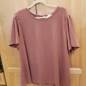Philosophy Puff Short Sleeve Crepe Top 3X NWT